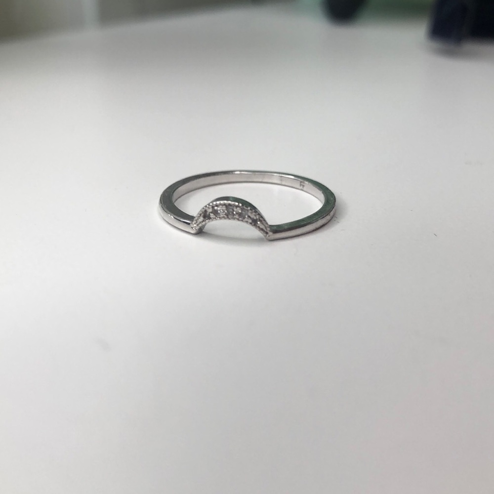 Silver Crescent Moon Ring